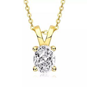 Certified 1ct. t.w. Oval Diamond Brilliant Cut Necklace